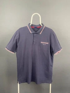 GANT Men's Polo Shirt Blue Classic Embroidered Logo Size L - Picture 1 of 5