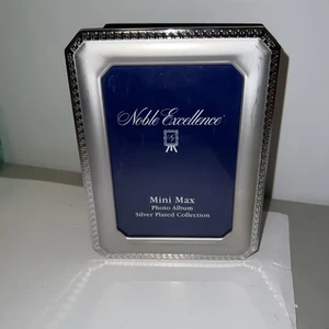 Noble Excellence Mini Max Silver Plated 4 x 6 Photo Album EC - Photo 1 sur 2