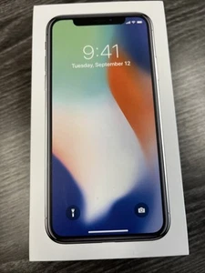Apple ORIGINAL iPhone X Silver 64G Box Only - Photo 1 sur 4