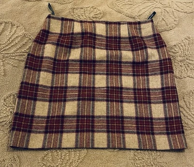 Laura Ashley Women's Skits Size 14-18 Check 100% Pure New Wool Lined Skirt Zip - Image 1 of 4