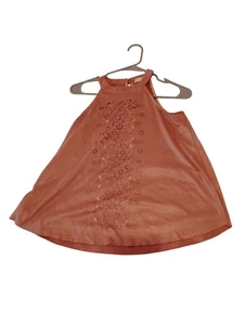 Altar'd State Pink Velvet Top Halter Sleeveless Tank Floral Cutout Boho - Picture 1 of 4