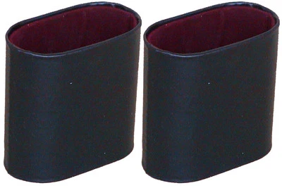 Pair of Oval Backgammon cups/shakers Black/bordeaux velour interior. FREE P&P UK - Image 1 of 2