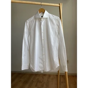 Barba Napoli White Slim Fit Dress Shirt Size 38 - Picture 1 of 7