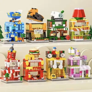 Compatible With Building Blocks To Assemble Mini City Commercial Street Decor - Picture 1 of 40