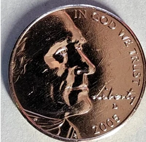 USA-Five Cents-2005-D Bic Lewis & Clark Ocean View-Copper Nickel-5C (2) - Picture 1 of 9