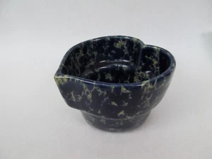 Bennington VT Pottery Blue Agate Spongewear David Gil 1948 Heart Baker Bowl Dish - Picture 1 of 4