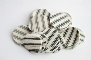 Black Powder Shooting Patches - Dry Pillow Ticking Qty: 100 .30-39 cal  - Picture 1 of 1