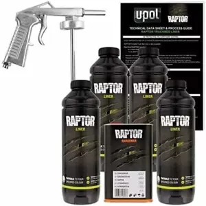 Raptor TINTABLE Urethane Spray-On Truck Bed Liner Kit W/ GUN UPOL 821 - Picture 1 of 11