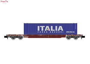 Arnold FS Sgnss Flat Wagon w/45' Italia Container VI N Gauge - Picture 1 of 1