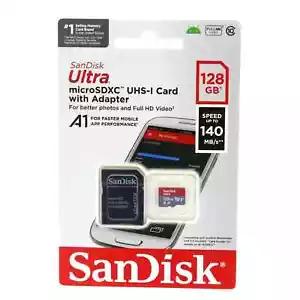 Sandisk Ultra 128GB speed up to 140MB/s UHS-I Card with Adapter_OPENBOX - Picture 1 of 5