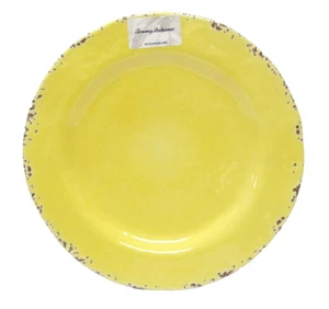 Set / 4 Tommy Bahama Melamine 11" Dinner Plates Distressed Yellow - NEW - Picture 1 of 1