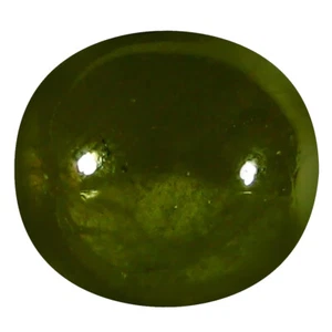 7.76 ct Impressive Round Cabochon Shape (11 x 10 mm) Green Sphene Gemstone - Picture 1 of 1