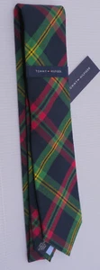 TOMMY HILFIGER PLAID COTTON NECKTIE, NEW WITH TAGS, 56 INCHES - Picture 1 of 5