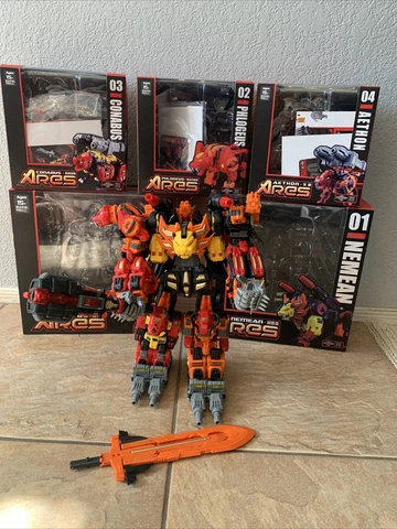 TFC Transformers ARES Complete Set Built Predaking W/ Boxes 3rd Party Cover