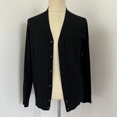 Prada Black Knit Button Up Mens Cardigan - Image 1 of 4