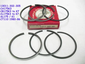 Honda CA175 CB175 CL175 SL175 Piston Ring STD NOS CT110 Standard 13011-302-305 - Picture 1 of 1