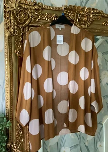 Next brown large polka dot viscose beach/holiday/Summer cover up L 20-24 BNWT - Picture 1 of 7