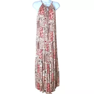 Drew by Anthropologie Naomi Floral Maxi Dress Patchwork Marokko Size S - Bild 1 von 14