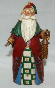 JIM SHORE Heartland Creek Santa With Lantern 2002 STATUE - Picture 1 of 4