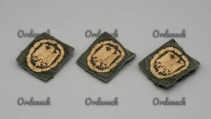 3 X BUNDESWEHR - LEISTUNGSABZEICHEN - BRONZE AUF OLIV - GEWEBT TEXTIL - QUADRAT - Picture 1 of 4