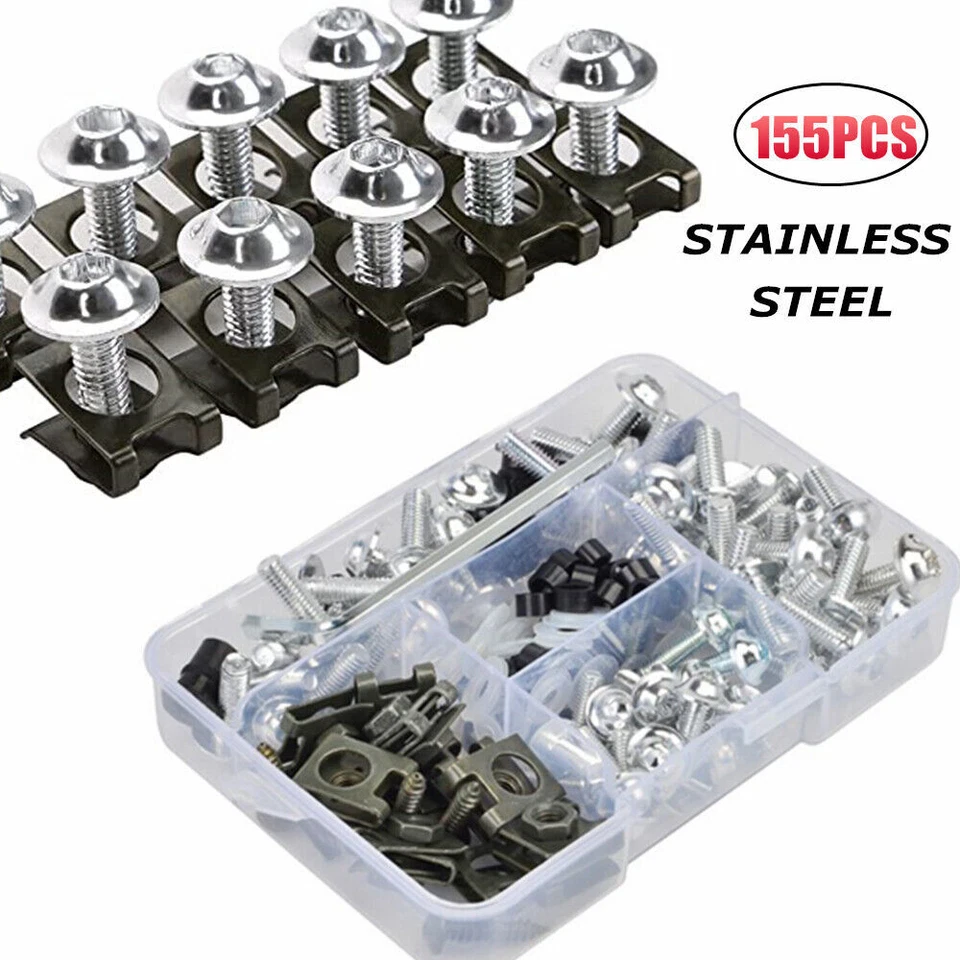 EE. UU. 155 piezas/juego kit de pernos para carenado de motocicleta bicicleta tornillos sujetadores fijación bicicleta deportiva Foto 1 de 4