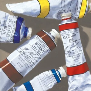Tubos de pintura de artista DANFORTH, 8x8 bodegón pintura al óleo original, suministros de arte - Imagen 1 de 3