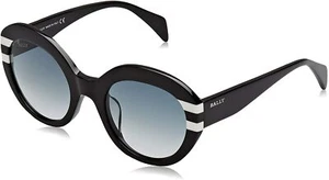 Bally BY0004-D 05W Black Plastic Bold Oval Women Sunglasses 54-23-145 BY 0004-D - Picture 1 of 3