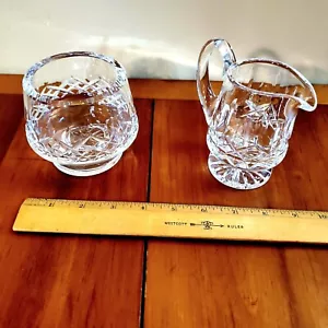 Crema de colección 1972 Real Irish Waterford Crystal Lismore patas abiertas azucarero - Imagen 1 de 6