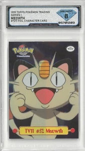 1999 Topps Pokémon MEOWTH #TV11 Foil 💎 DSG 8 NM/Mint - Picture 1 of 2