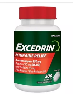 Excedrin Migraine for Migraine Relief, 300 Caplets. Exp2028 - Picture 1 of 4