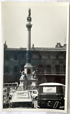 Tall Column Colonna dell'Immacolata Rome 8" x 5" Vintage B&W 1960s