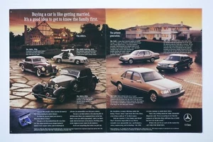 1996 Mercedes Benz Vintage To Modern 90s Centerfold Original Print Ad 16 x 11" - Picture 1 of 4