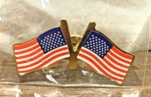 PIN DE SOLAPA DE DOBLE BANDERA AMERICANA patriota MAGA America ¡NUEVO! ¡Vendedor de EE. UU.!!¡! - Imagen 1 de 2