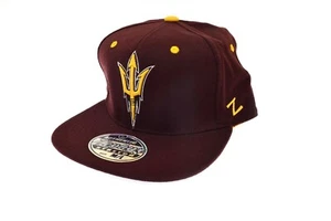 Arizona State Sun Devils Zephyr Stretch Baseball Hat M/L NEW Burgundy - Picture 1 of 4
