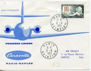 FRANCE AIR FRANCE PARIS-NAPLES 1963 FDC1965 - Picture 1 of 1