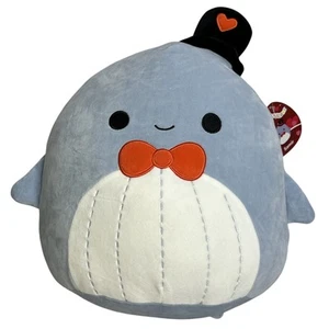 Squishmallows SAMIR the Whale with Tophat and Bowtie 14 inch S12 #919-8 New - Picture 1 of 12