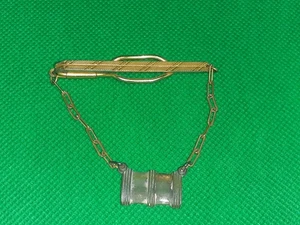Vintage Herren Hickok Krawattenklammer Stab und Hänger Kette goldfarben 2-1/4" Hergestellt in den USA - Bild 1 von 5