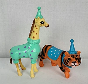 ANKYO Party Tiere GIRAFFE & TIGER Party Hut Kleidung Spielzeug Figur Tortenaufleger - Bild 1 von 11