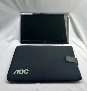 AOC 15.6" Ultra Slim USB Portable Monitor 156LM00005 w Soft Case & Kick Stand - Picture 1 of 6