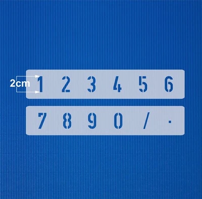 Schablone Nr.35 Zahlen 2cm hoch ● 2 Zahlenschablonen   - Bild 1 von 3
