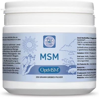 Kala Health OptiMSM MSM Pulver ohne Zusatzstoffe 250g - 250 g (1er Pack)  - Bild 1 von 3