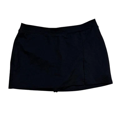 Mini Skort LA Hearts Negro Talla Grande Elastizado Elevado Básico Preppy Night Out  Foto 1 de 4