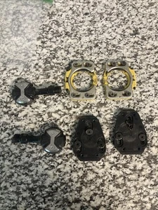 Pedales Speedplay, patines de acero cromado de 53 mm, negros con tacos - Imagen 1 de 3