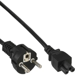 5x InLine Netzkabel für Notebook, 3pol Kupplung, schwarz, 1,8m - Bild 1 von 2
