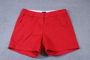 J Crew Damenshorts 2 rot klassisch Chino vorne flach Sommer Freizeit 100 % Baumwolle - Bild 1 von 10