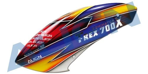 Align T-rex 700x Blue/yellow Painted Canopy