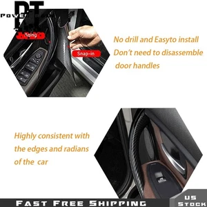 ABS Inner Door Pull Handle Inside Cover Protect Case For BMW 3/4 Series F30 F35 - Picture 1 of 10