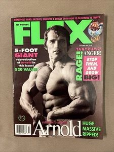 Flex Bodybuilding Magazine / Arnold Schwarzenegger With 5 Foot Poster RARE 10-91 - Imagen 1 de 10