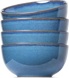 Cereal Bowls 6 Inch, Ceramic Bowl Set for Soup, Dessert, Fruits, Salad, Noodle, - Picture 1 of 12