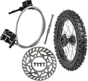 14" Front Wheel 60/100-14 Tire Rim + 15mm Axle Brake Pit Bike SSR 110cc 125cc - Picture 1 of 11